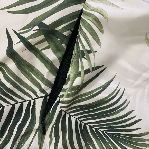 S/4  90s y2k style Hooded Jacket quarter zip plant green  windbreaker - Picture 4 of 9